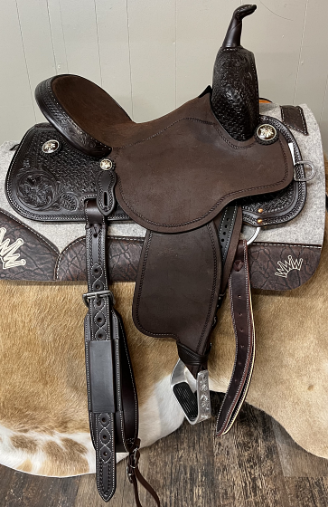 14.5" Stingray with Chocolate Leather Hard Seat by Martin Saddlery