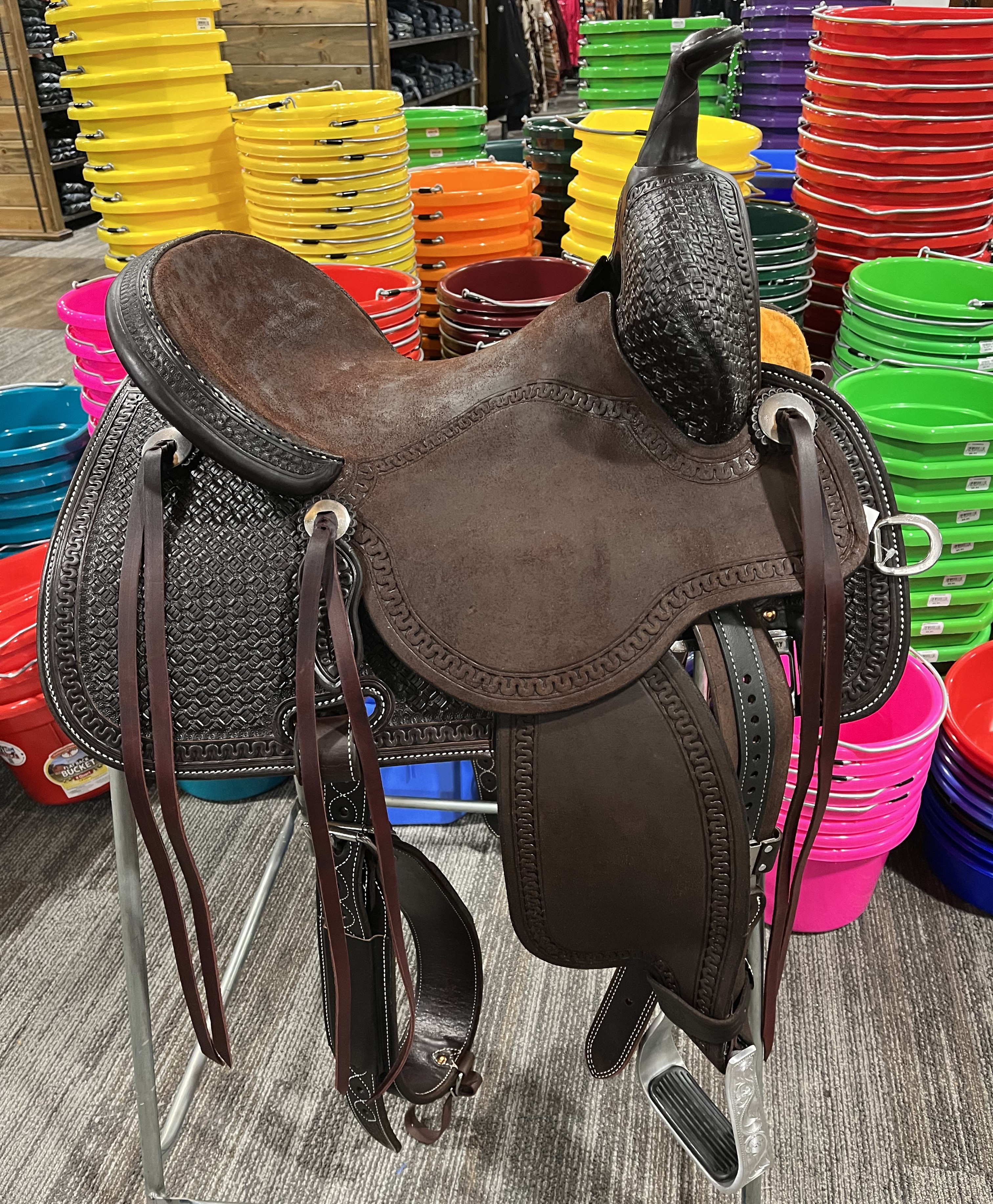 14" Chocolate Stingray with Hard Seat by Martin Saddlery