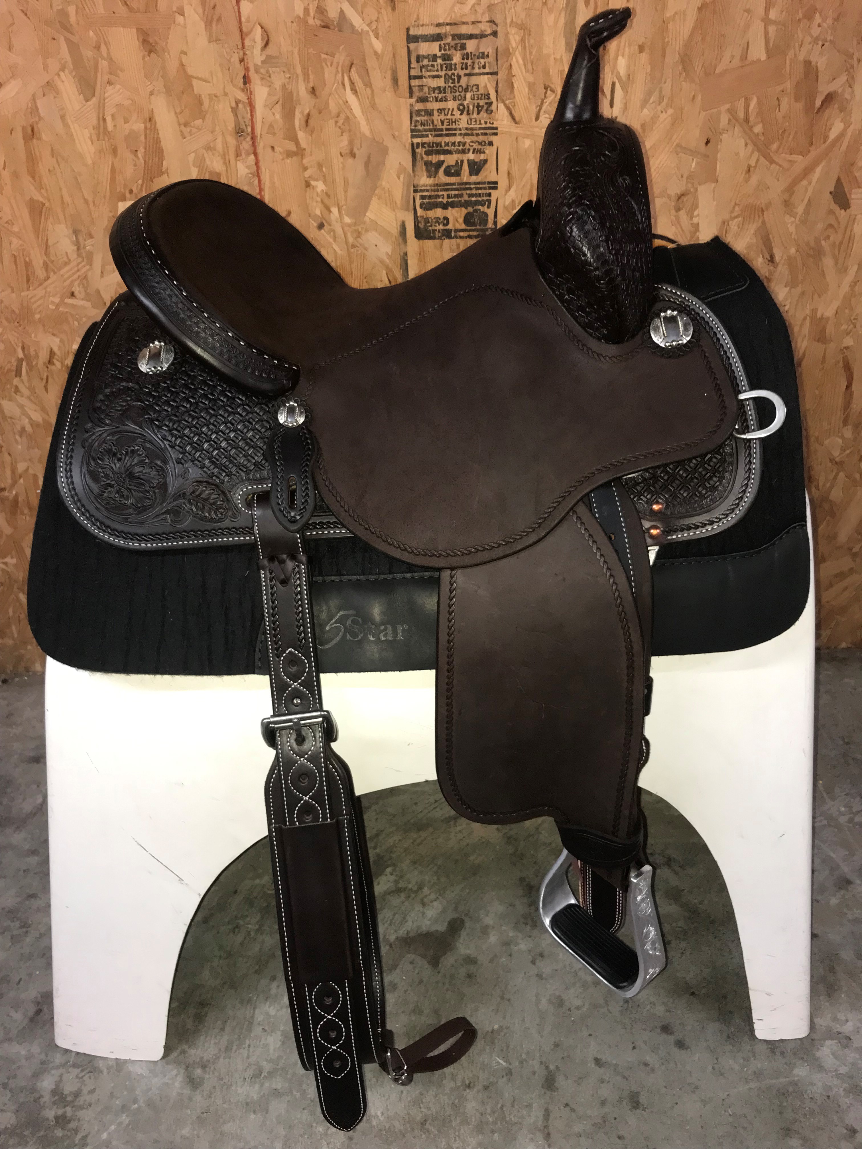 14.5" Chocolate Stingray Hardseat by Martin Saddlery