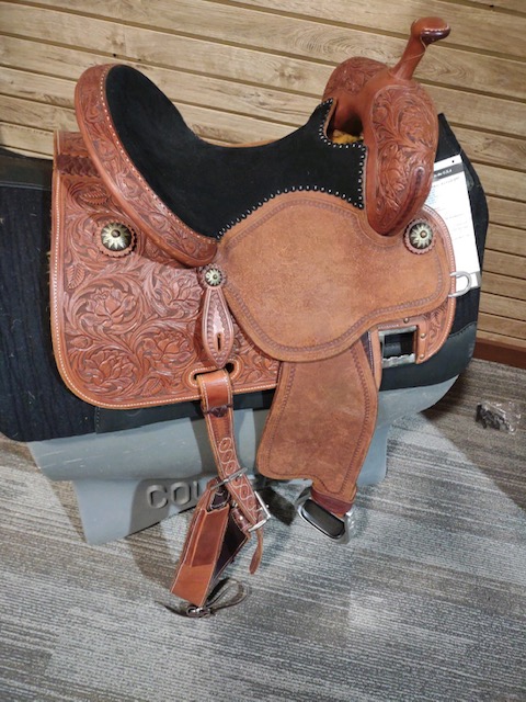 13.5" Crown C Black Suede Seat by Martin Saddlery 