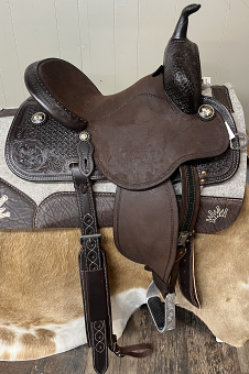 14" Chocolate Leather Stingray with Hard Seat by Martin Saddlery