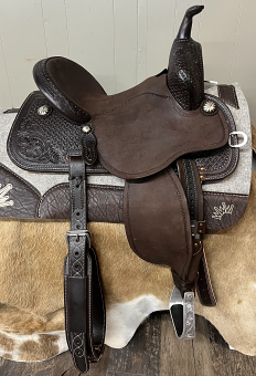 14" Chocolate Stingray with Hard Seat by Martin Saddlery